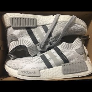 Adidas Prime Knit NMD R1 in Grey Glitch Camo